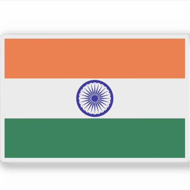Flag of the Republic of India Sticker (Front)