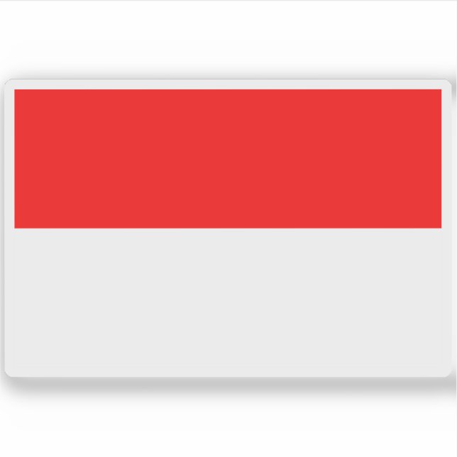 Flag of the Republic of Indonesia Sticker (Front)