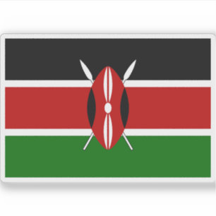 Flag of the Republic of Kenya Sticker
