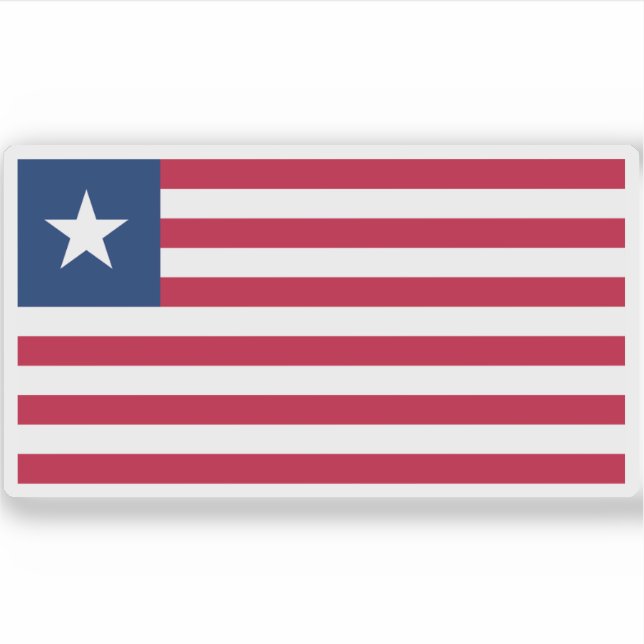 Flag of the Republic of Liberia Sticker (Front)
