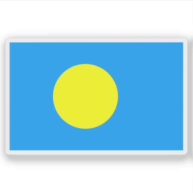 Flag of the Republic of Palau Sticker (Front)