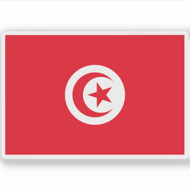 Flag of the Republic of Tunisia Sticker (Front)