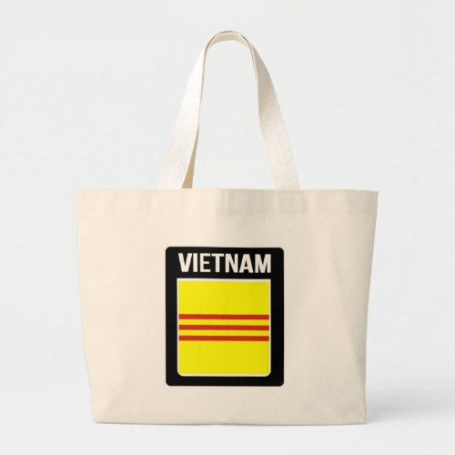 Flag of the Republic of Vietnam  Cờ vng ba sọc đỏ Large Tote Bag
