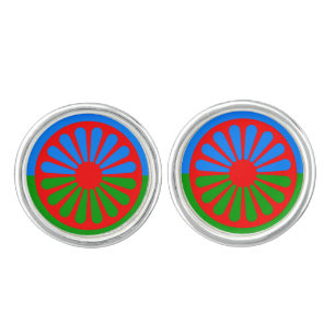 Flag of the Romani people Cufflinks