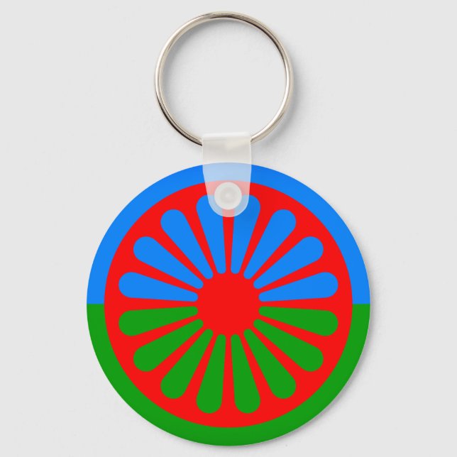 Flag of the Romani people Keychain (Front)