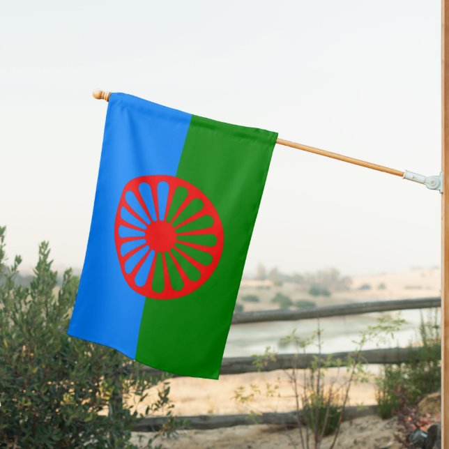 Flag of the Romani People - Romani Flag  (Insitu (Back))