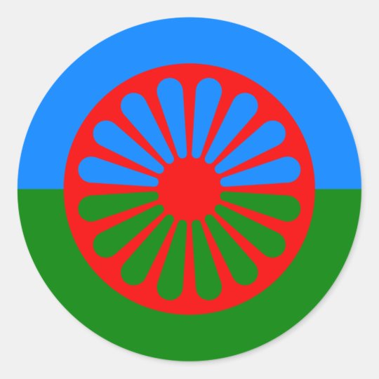 Flag of the Romani people Romani flag Classic Round Sticker