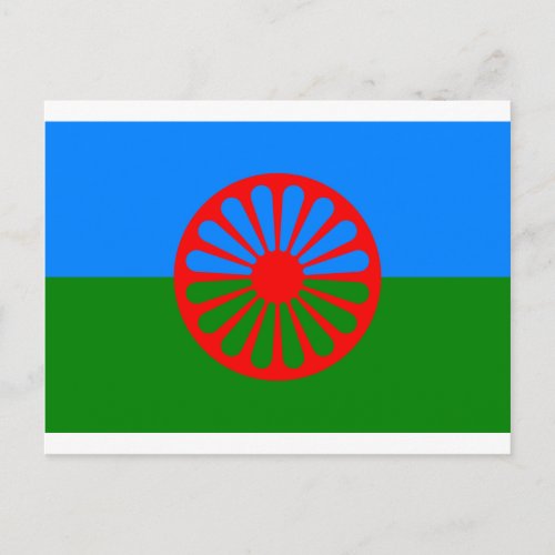 Flag of the Romani people _ Romani flag Postcard