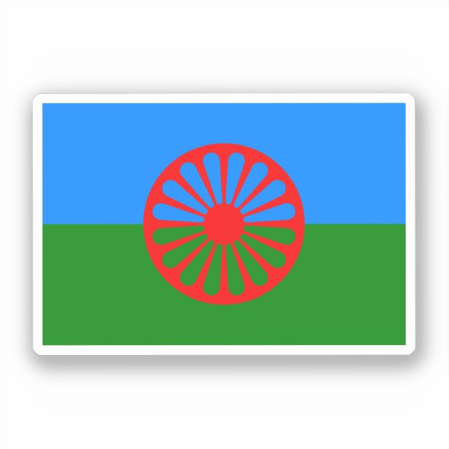 Flag of the Romani people Sticker (Front)