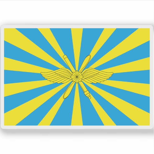 Flag of the Russian Aerospace Forces Sticker (Front)