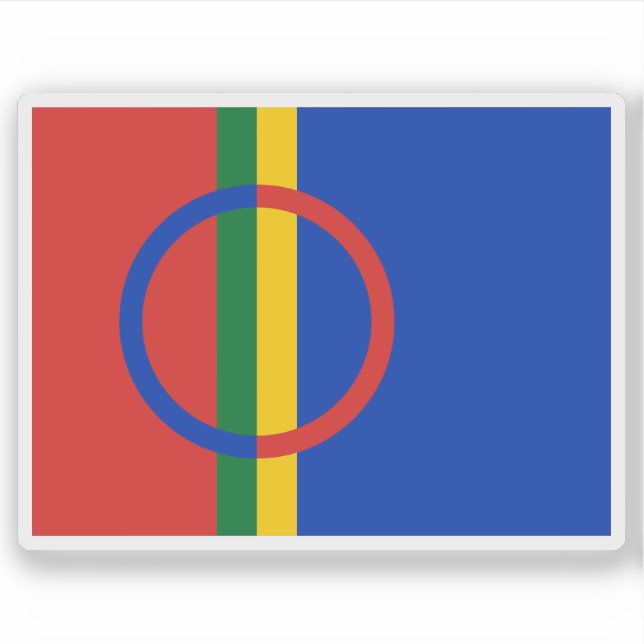 Flag of the Sami (Sámi) people (1986 - Current) Sticker (Front)