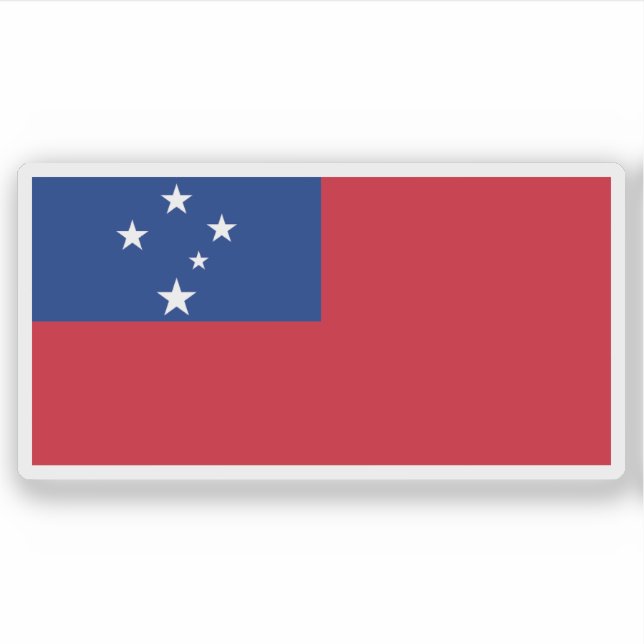 Flag of the Samoan people, Polynesia, Oceania Sticker (Front)