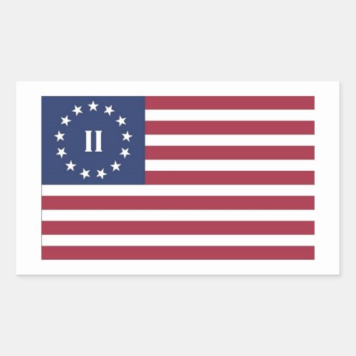 Flag  of the Second American Revolution Rectangular Sticker