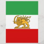 Flag of the Shah of Iran (1964-1980) شیر و خورشید (Front)