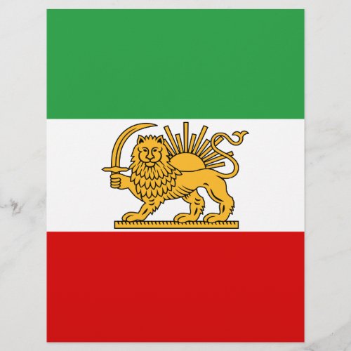 Flag of the Shah of Iran 1964_1980 شیر و خورشید