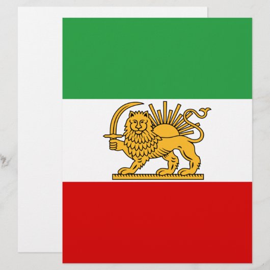 Flag of the Shah of Iran (1964-1980) شیر و خورشید (Front/Back)