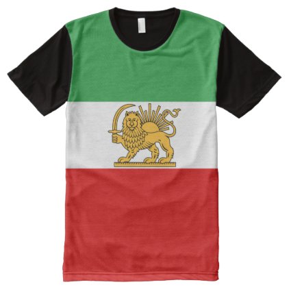 Flag of the Shah of Iran (1964-1980) شیر و خورشید All-Over-Print Shirt