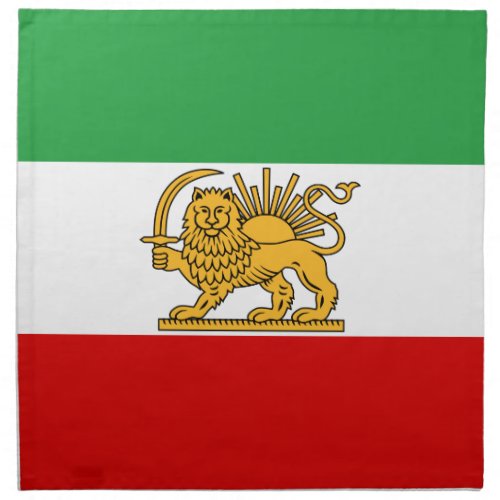 Flag of the Shah of Iran 1964_1980 شیر و خورشید Cloth Napkin