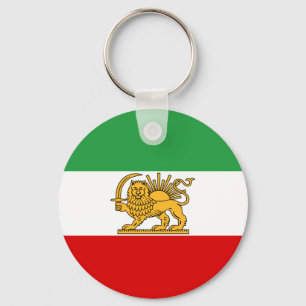 Flag of the Shah of Iran (1964-1980) شیر و خورشید Keychain