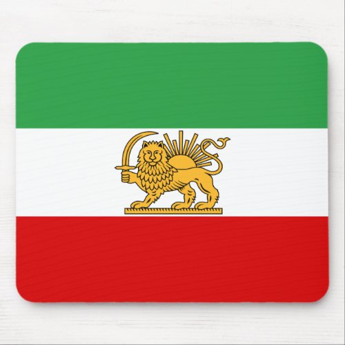 Flag of the Shah of Iran 1964_1980 شیر و خورشید Mouse Pad