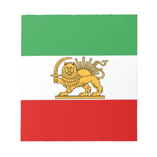Flag of the Shah of Iran 1964_1980 شیر و خورشید Notepad