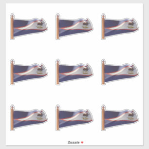 Flag of the State of American Samoa/Amerika Sāmoa Sticker