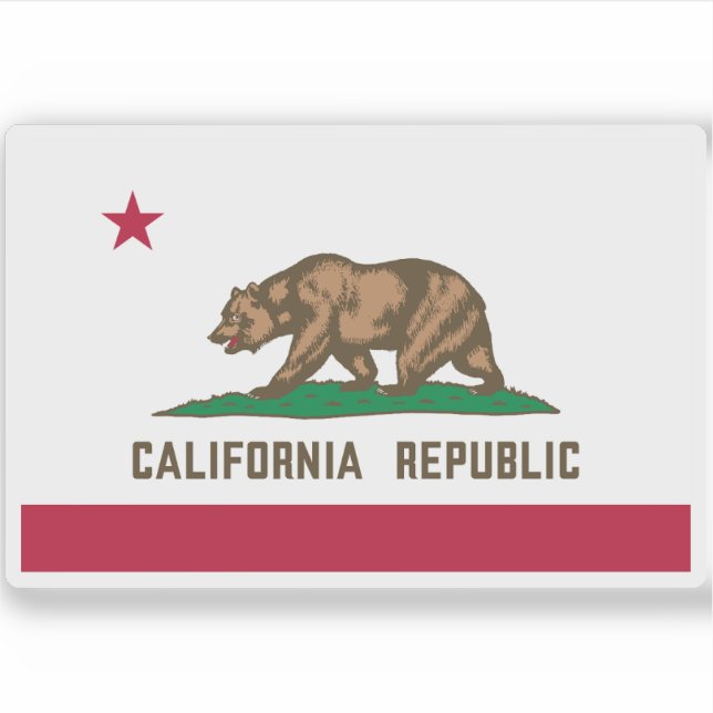 Flag of the state of California, USA Sticker (Front)