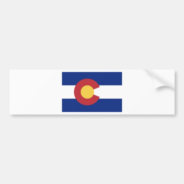 Flag of the State of Colorado Bumper Sticker (Front)