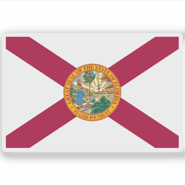Flag of the state of Florida, USA Sticker (Front)