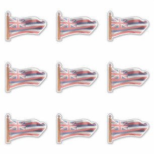 Flag of the State of Hawaii Sticker