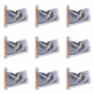 Flag of the State of Indiana Sticker