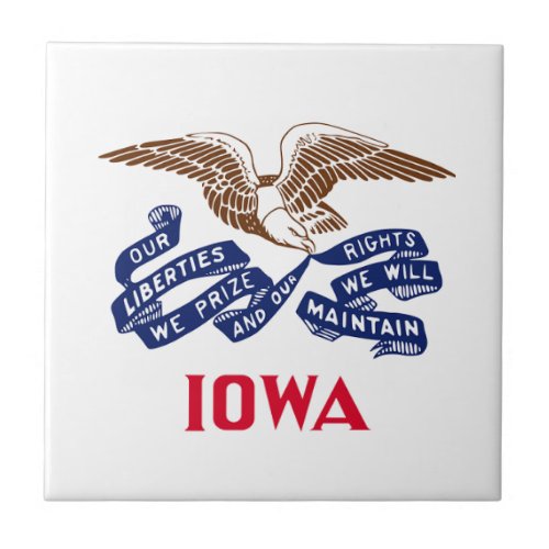 Flag of the state of Iowa Ceramic Tile