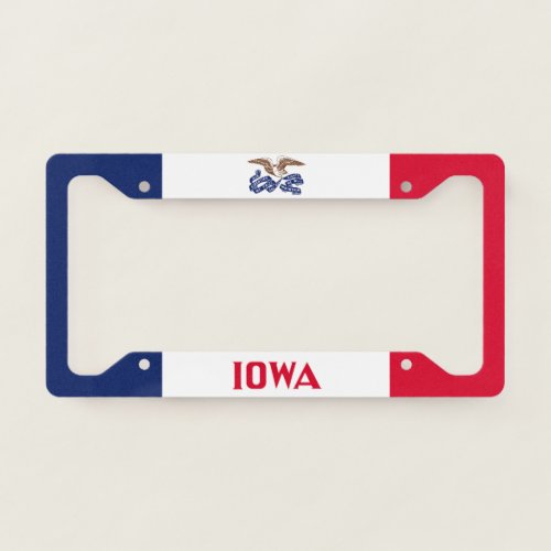 Flag of the state of Iowa License Plate Frame
