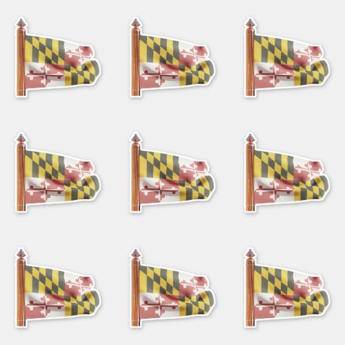 Flag of the State of Maryland Sticker