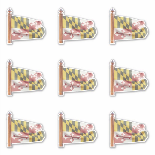 Flag of the State of Maryland Sticker (Front)