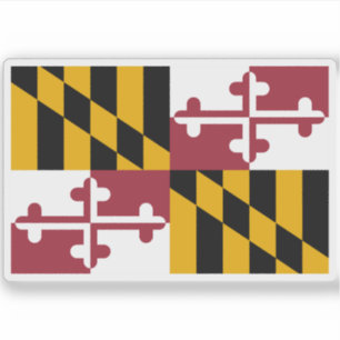 Flag of the state of Maryland, USA Sticker