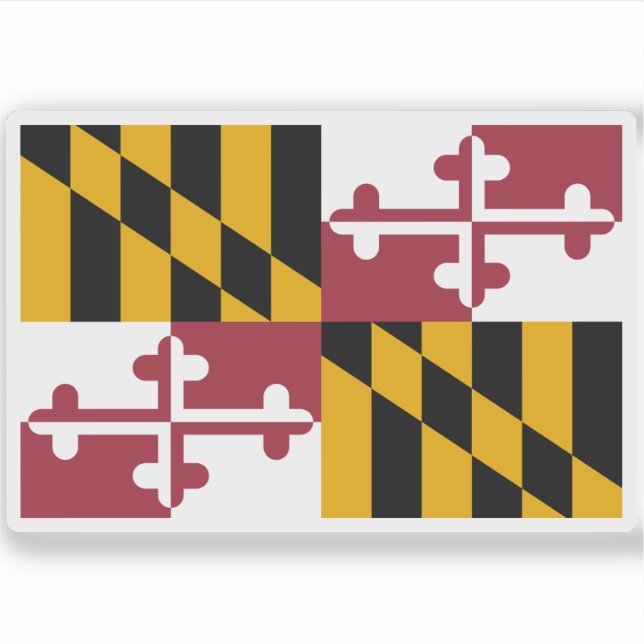 Flag of the state of Maryland, USA Sticker (Front)