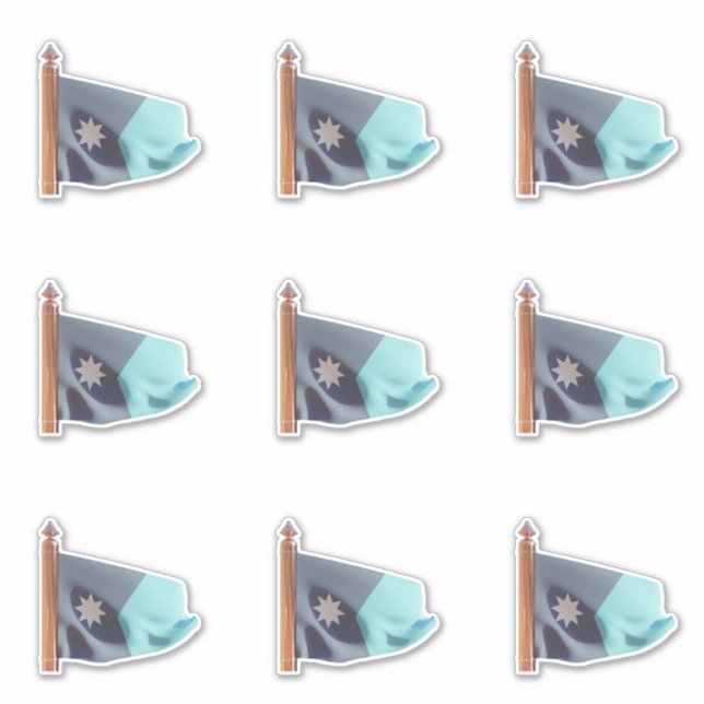 Flag of the State of Minnesota (Incoming) Sticker (Front)