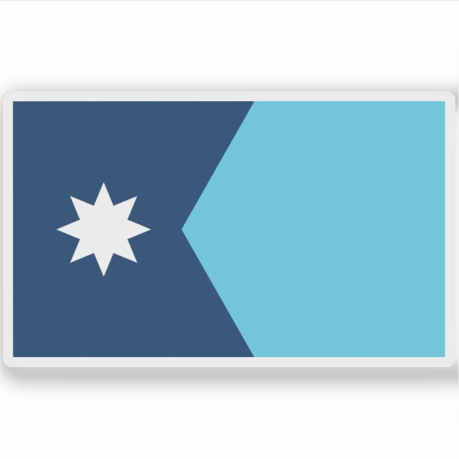 Flag of the state of Minnesota, USA Sticker (Front)