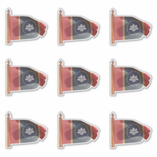 Flag of the State of Mississippi Sticker