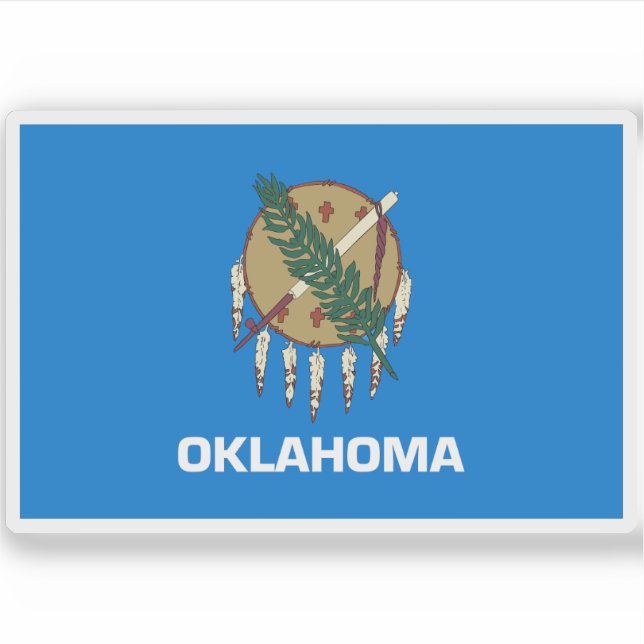 Flag of the state of Oklahoma, USA Sticker (Front)