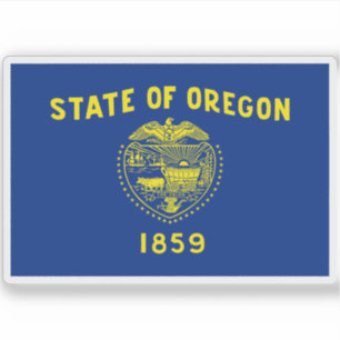 Flag of the state of Oregon, USA Sticker