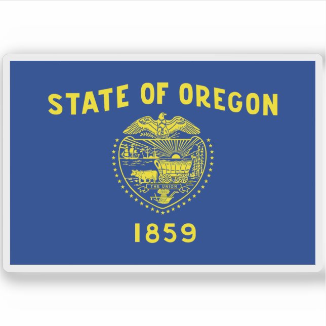 Flag of the state of Oregon, USA Sticker (Front)