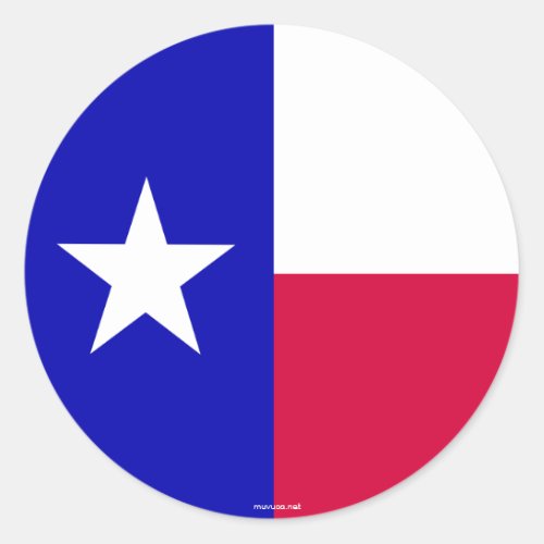 Flag of the state of Texas Classic Round Sticker