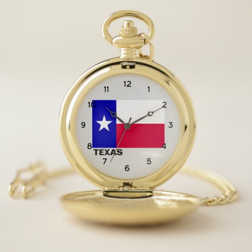 Flag of the state of Texas Pocket Watch