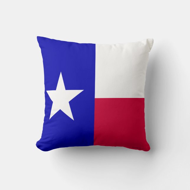 Flag of the state of Texas Throw Pillow (Front)