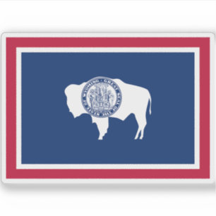 Flag of the state of Wyoming, USA Sticker