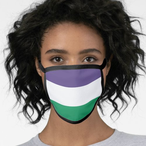 Flag of the Suffragette Movement Face Mask