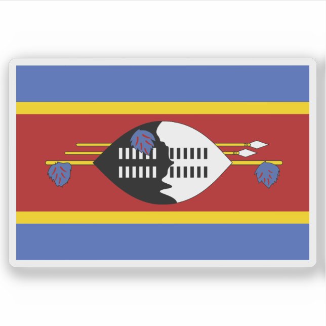 Flag of the Swazi people, Republic of South Africa Sticker (Front)