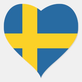 Flag Of The Sweden Heart Sticker by StillImages at Zazzle